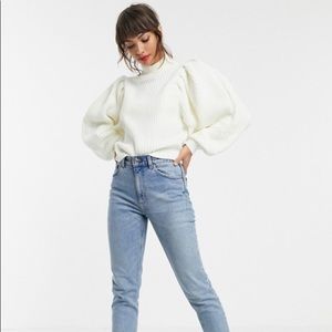 Balloon Sleeve Turtleneck Jumper